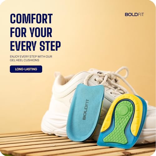 Image of Boldfit Heel Pad For Heel Pain - Orthopedic Insole for Women & Men, UK Size 4-7, 1 Pair
