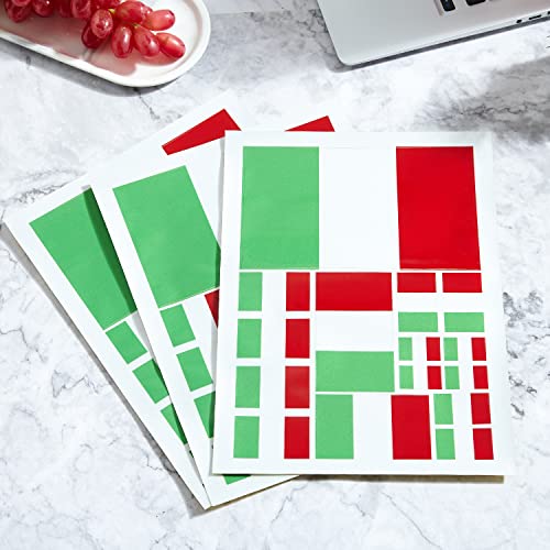 Image of CANTENDO 3Pack Italy Flag Decal - Italy Flags Reflective Vinyl Car Stickers - for Car Window Bumper Waterproof Sticker (12 x 8.5 Inch)