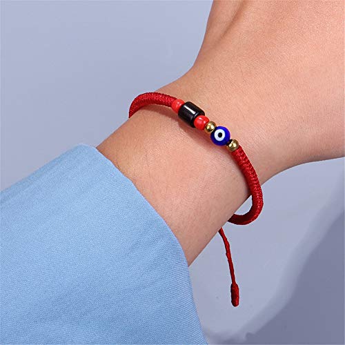 kelistom Red/Black Evil Eye Bracelet for Women Men Hand-woven Tibetan Buddhist Bracelets for Protection and Good Luck2