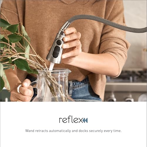 Image of Moen Morado Stainless Pulldown Kitchen Faucet with Power Boost, Transitional Farmhouse Kitchen Faucet, Easy Installation, Spot Resist Finish, 87394SRS