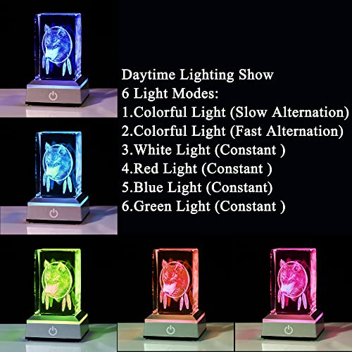 Wolf Gifts For Women Girls Home Decorations, 3D Crystal Wolf Decor Figurines Stuff Gifts For Wolf Lovers Mom Men Her Statue Paperweight Birthday For Best Friend Kids #TOP2