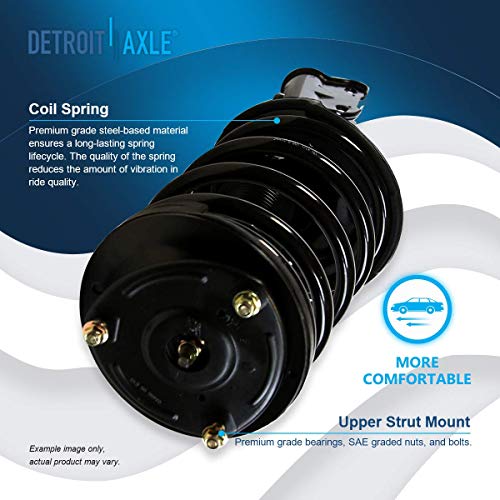 Image of Detroit Axle - 6pc Struts Shocks Kit for 2007-2009 Hyundai Santa Fe 2 Front Ready Suspension Struts w /Coil Spring 2 Rear Shock Absorbers 2 Sway Bar Links 2008 Replacement