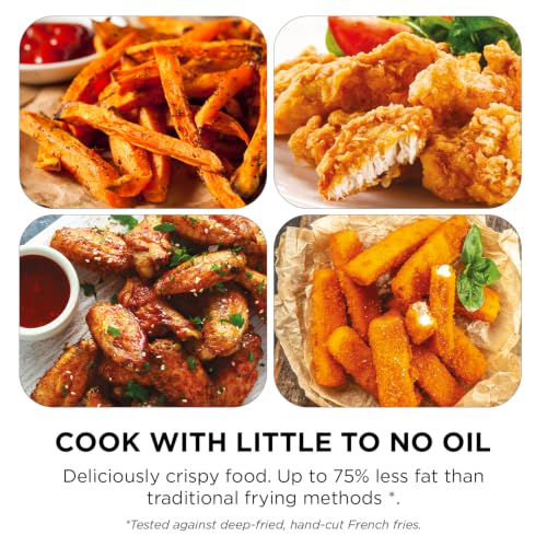 Image of Ninja Air Fryer, 4.7L Capacity, 1750W High-Power Motor, AirCrisp Technology, 4 Cooking Functions - Air Fry, Roast, Bake & Reheat, Non-Stick Drawer & Crisper Plate, AF140IN Black