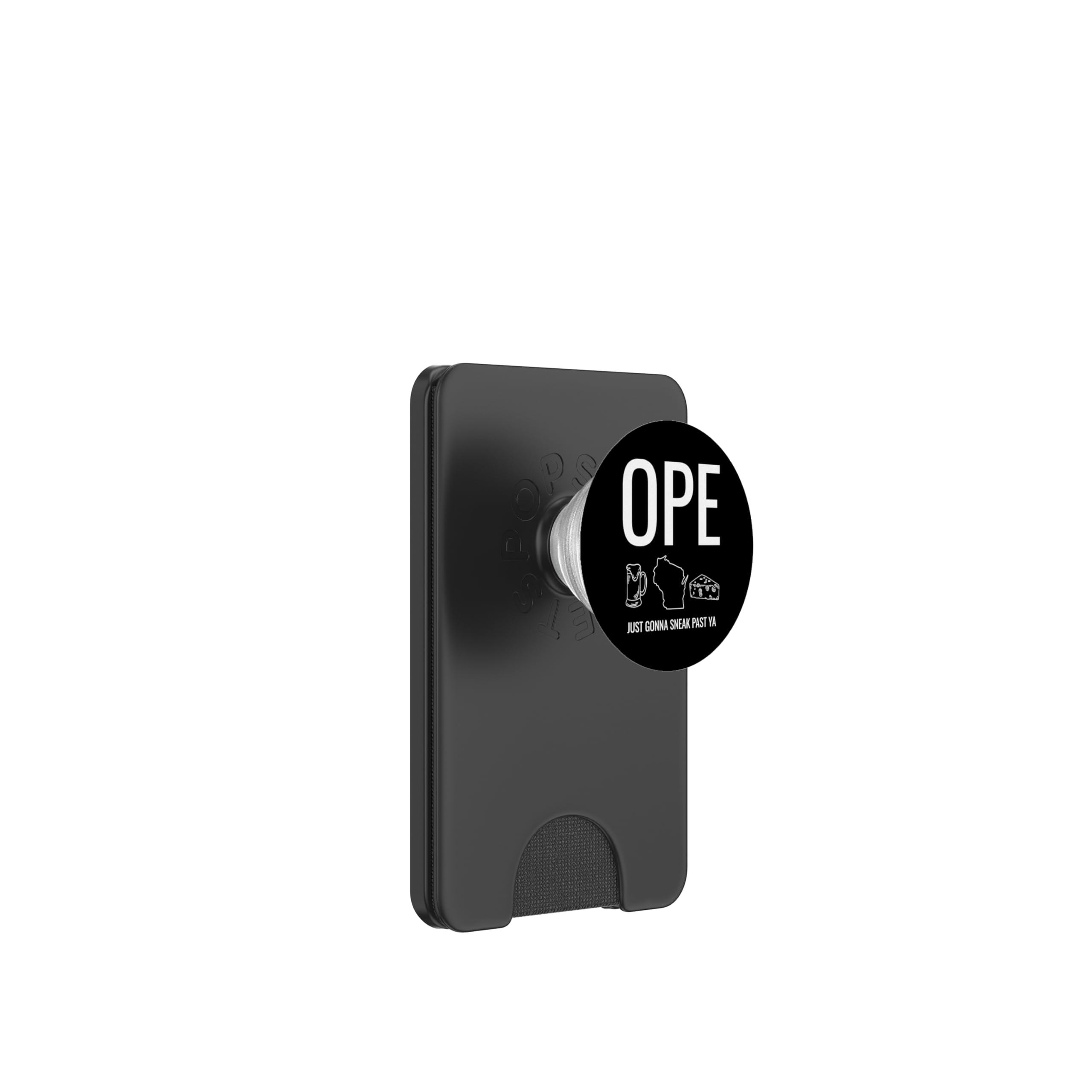Funny Midwest Ope Wisconsin Open Just Gonna Sneak Past Ya PopSockets PopWallet for MagSafe, Black
