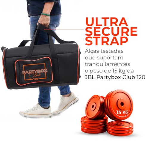 Bolsa Case Capa Triboshop Compatível Com Som Partybox 120 Club Lançamento - Anti Impactos, Acolchoad