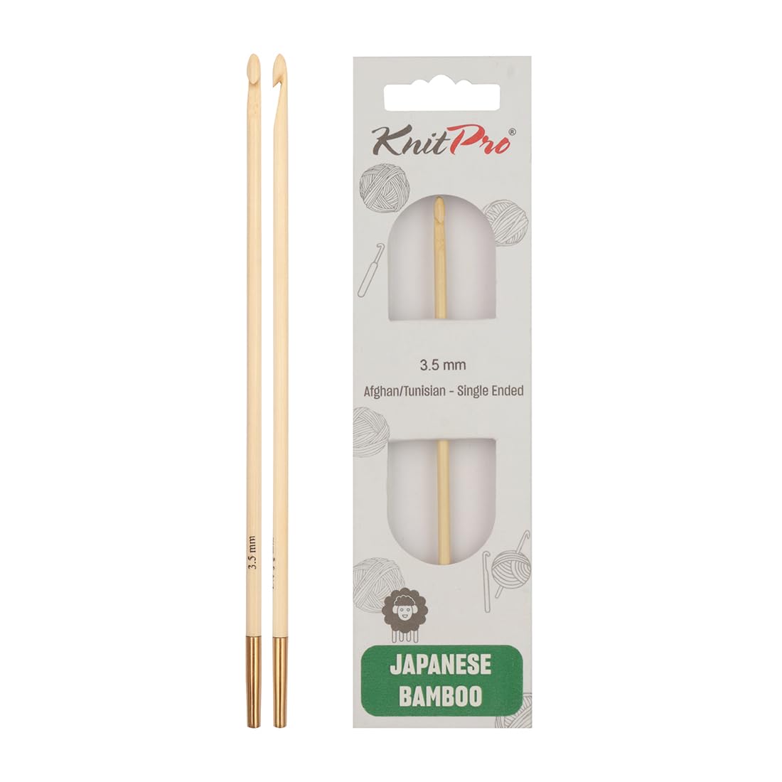 KnitPro Bamboo Tunisian Crochet Hook 3.50mm - 3pcs