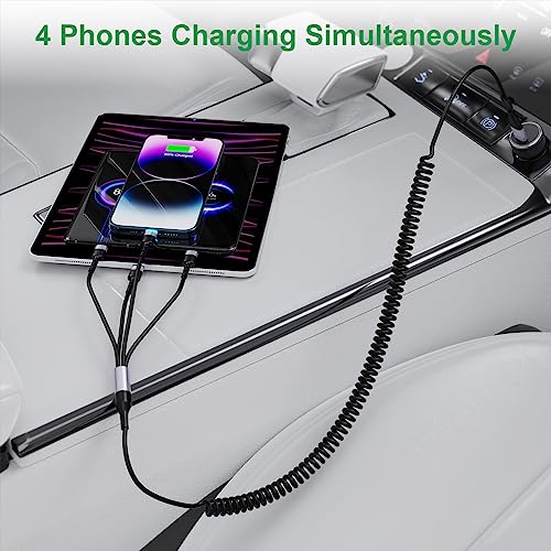 Cable de carga en espiral para CarPlay que elimina enredos de adaptadores 3