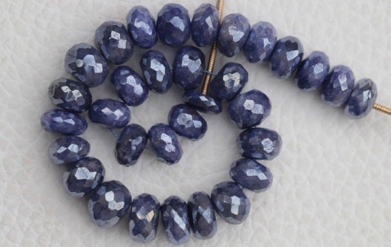 Perles en argentite naturelle à facettes de 7-8 mm pour l'éclat de vos bijoux haut de gamme