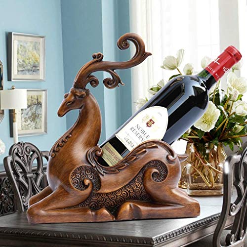 Soporte para botellas de vino de resina con forma de alce miniatura 4