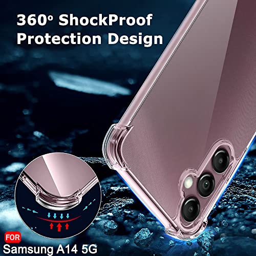 Image of TheGiftKart Transparent Crystal Clear Back Cover Case for Samsung Galaxy A14 4G / A14 5G | Shockproof Soft TPU Case | Cushioned Edges for Ultimate Protection Back Cover Case (TPU, Transparent)