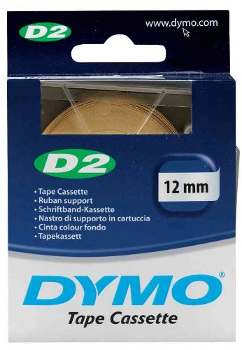 Rubans Dymo D2 24mm jaune haute visibilité pour marquage de rayonnage industriel