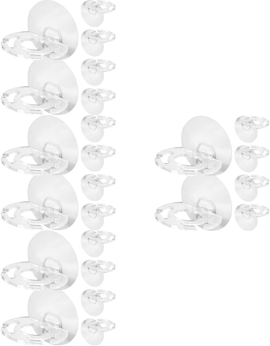 Zerodeko 24pcs Wall Mounted Toothbrush Holder Adhesive Toothbrush Organizer Rack for Bathroom Easy Installation No Drilling Suitable for Smooth