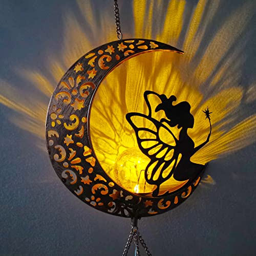 Moon Fairy Solar Wind Chimes Outdoor, 2023 New Fahter Gift,Gardening Gift For All Stepdad,Grandpa,Husband Mom Women Grandma Daughter Aunt Wife,Birthday Gift,Yard Decor,Christmas Decoration #TOP2