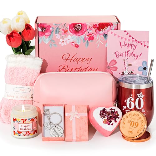 Cadeau d'anniversaire pour femme, panier d'anniversaire pour elle, cadeau d'anniversaire pour femme ayant 60 ans, idée cadeau unique pour maman, meilleure...