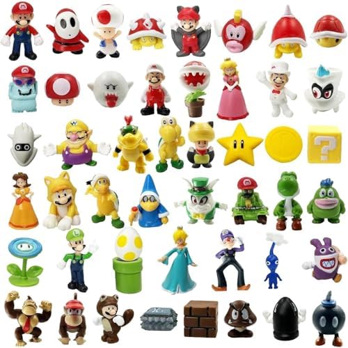 48 Stück Tortendekoration Cake Topper Set Tortendeko Mini Tortenfiguren Kuchen Dekoration Geburtstag Party Kuchen Deko Geburtstag Deko Cake Topper Party Dekoration Lieferungen