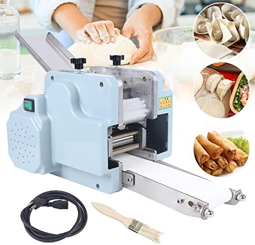 Commercial Electric Dumpling Skin Maker,110V 140W Electric Dumpling Wrapper Maker Round Wonton Dough Processing Machine,Support Square Mold,for Commercial Household Restaurant(3.15In,40 Pcs/Min)