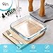 NUTRIUPS 4 Pack 9 Inch Clear Glass Plates, Tempered Glass Serving Plate Set For Kitchen,Glass Dinner Plates, Dishwasher & Microwave Safe (9