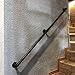 Outdoor Step Handrails - Complete Kit. Industrial Satin Black Pipe Stair Railing Hand Rail Support Bar, Wall Brackets,Tools & Home Improvement