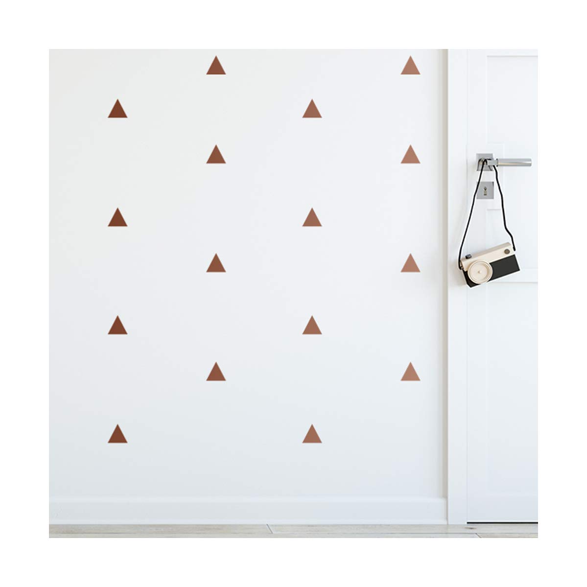 StickerDeen | Triangle Arizona Style Polygon Shape Decoration Removable Window, Furniture, Nursery Wall Art Vinyl Decal Stickers Gift | (Pack 80) (Copper Metallic)