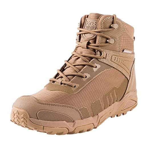 Botas de escalada para hombre de Free soldier, de media caña, con cordones, duraderas y transpirables, Wolf Brown, UK 5,5