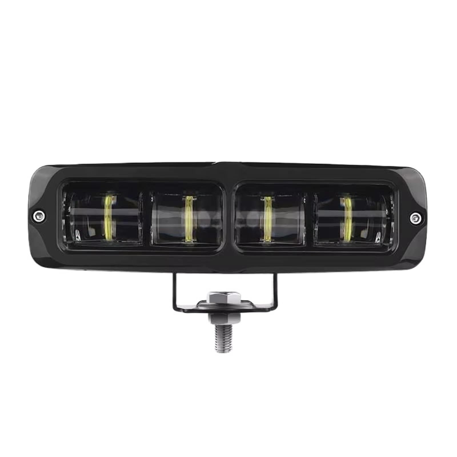 Faro LED Barra luminosa a LED 6D 6 pollici 30W luce da lavoro giallo bianco fendinebbia per auto moto 4X4 ATV camion trattore 12V 24V Blocchi fari anteriori auto(1pc White)