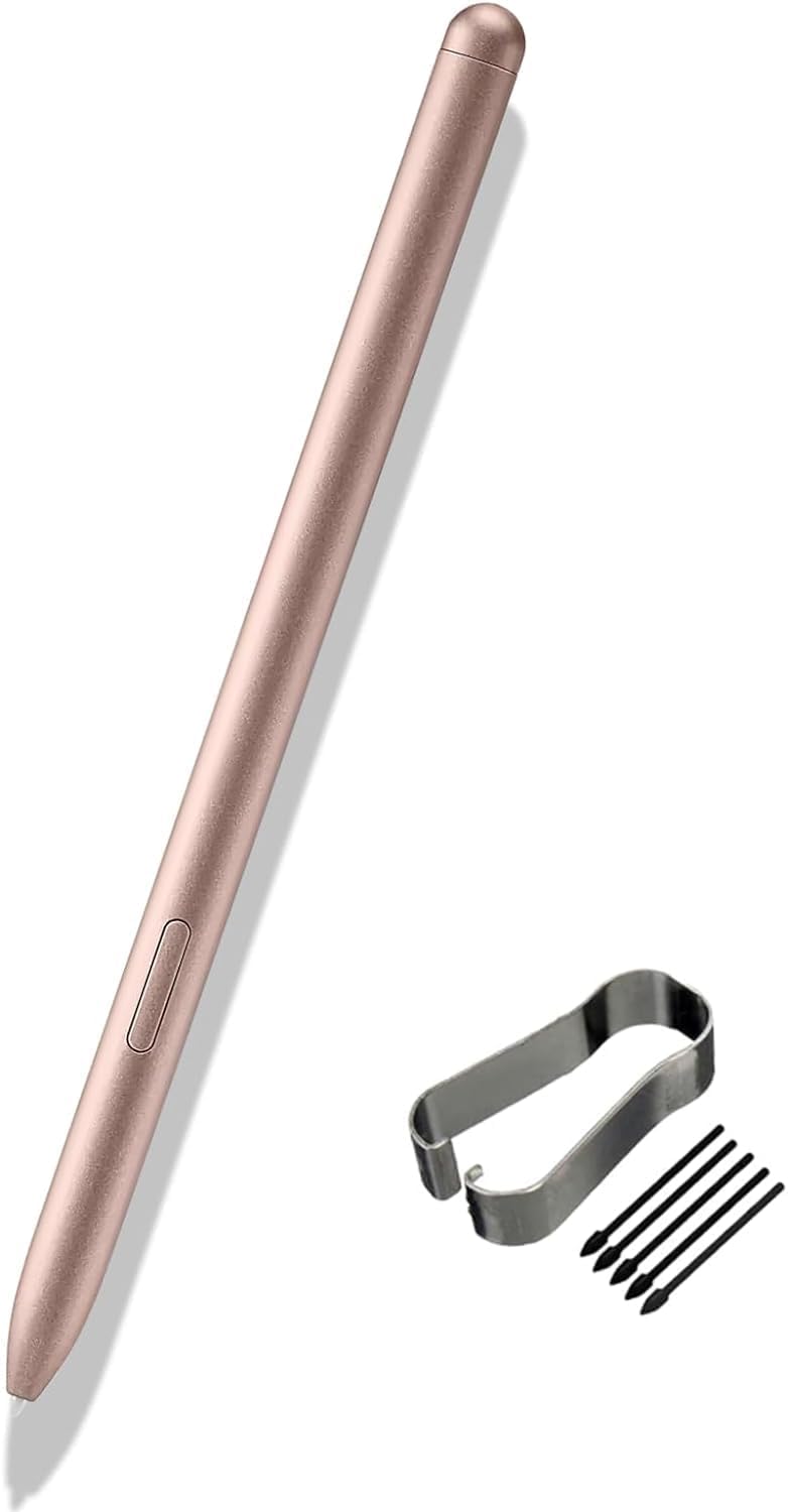 Tab S7 S Pen Stylet de Rechange pour Samsung Galaxy Tab S7 / S7+ Plus / S7 FE SM-T870 SM-T875 SM-T876 Stylet + Pointes(Bronze Mystic)