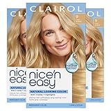 Clairol Nice'n Easy Permanent Hair Dye, 9 Light Blonde Hair Color, 3 Count