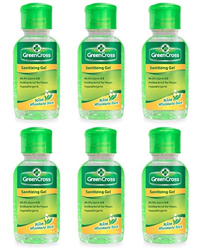 Green Cross Antibacterial Sanitizing Gel 60ml (Pack of 6) with Moisture Lock