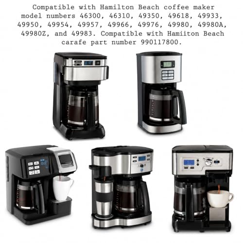 Univen 12 Cup Coffee Maker Carafe Pot Compatible with Hamilton Beach 46300 46310 49933 49350 49618 49950 49954 49957 49966 49976 49980 49980A 49980Z 49983 990117800 by Univen - Used condition - Image 4