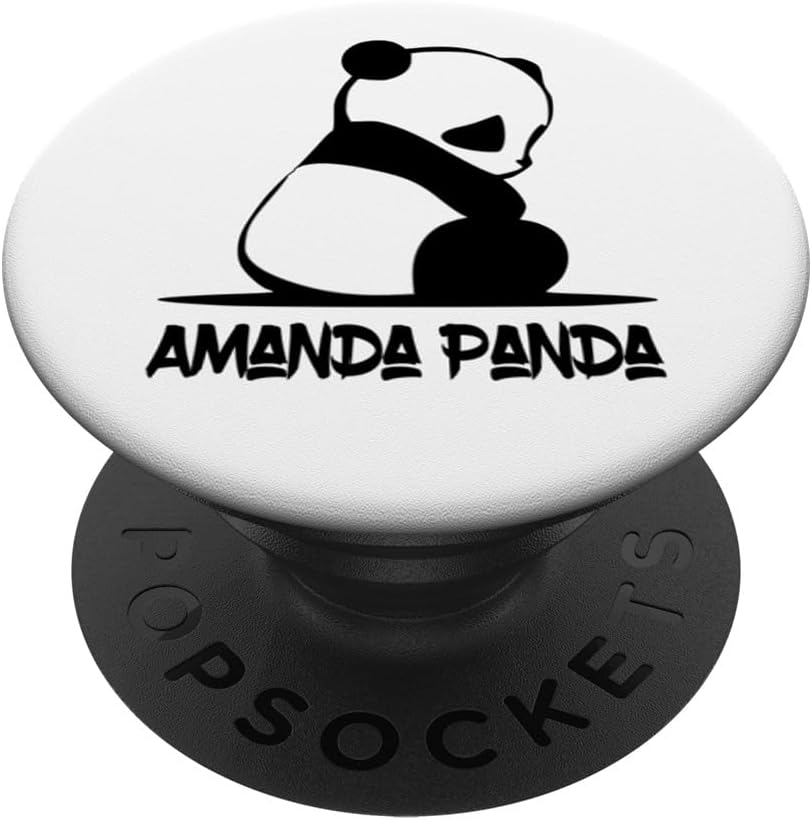 Amanda Panda Bear Grip Accessory for Smart-Phone or Tablet PopSockets PopGrip: Swappable Grip for Phones & Tablets PopSockets PopGrip for MagSafe