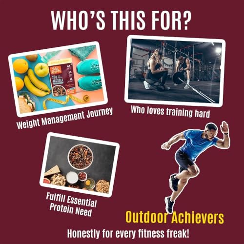 Image of Yolo Roots 25gm Whey Protein Dark Chocolate Muesli 400gm | Breakfast Cereal with 17% Premium Whey Protein, 25% Almond, Pumpkin & Cranberry | No Added Sugar | Made In Date Syrup (Pack of 2)