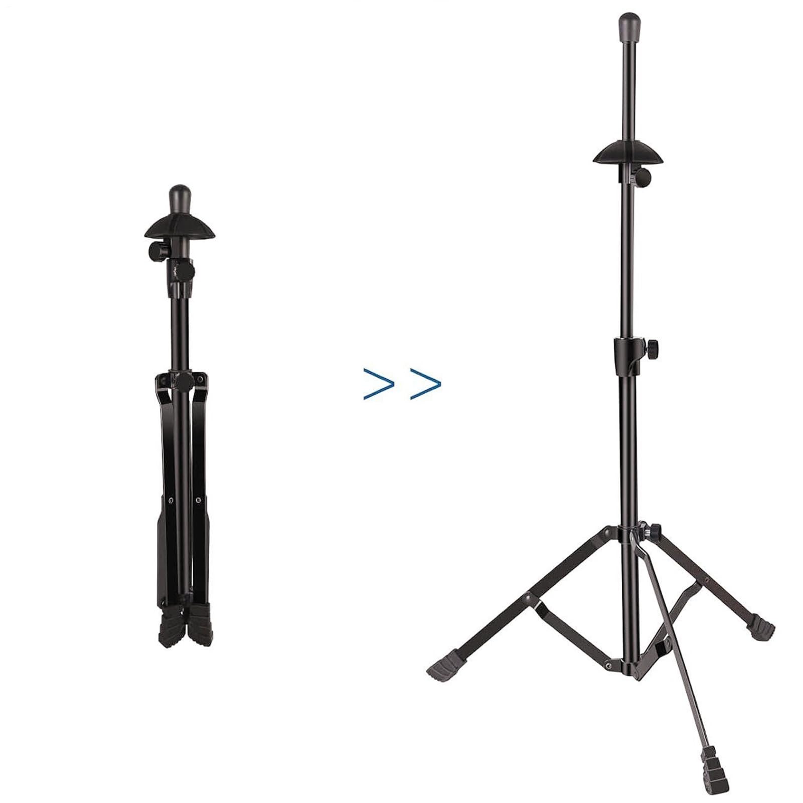 Supporto per trombone regolabile, base pieghevole per treppiede, supporto per strumenti musicali per palcoscenico, studio di registrazione, pratica domestica, supporto portatile per banda scolastica