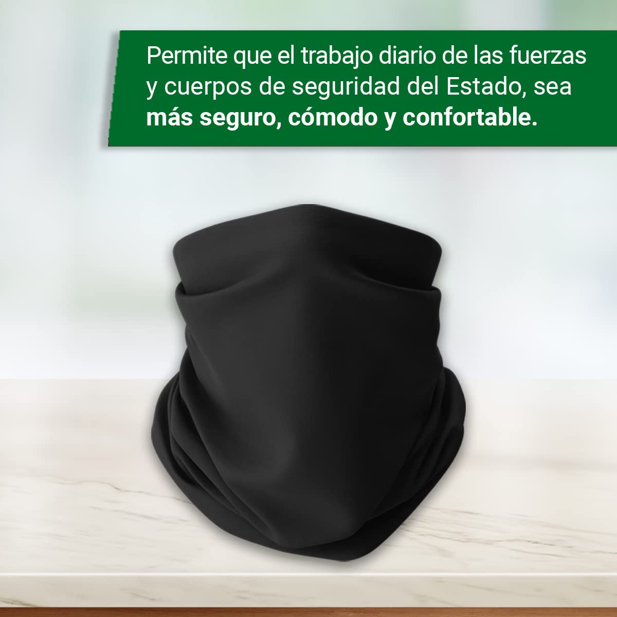 SHOKE Braga Polar para el Cuello Cortavientos - Cubrecuello deal para el Senderismo y Trekking - Material Anticorte Táctico para tu Seguridad - Negra