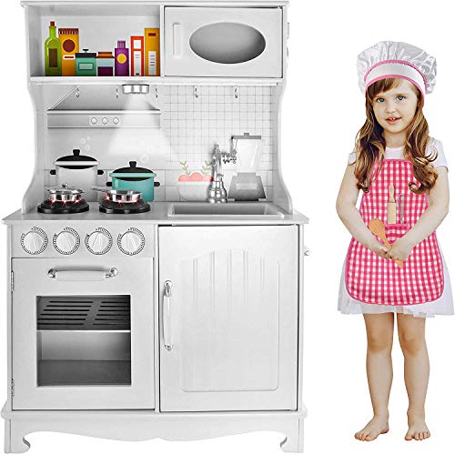 MALATEC Grande Cocina de Juguete de Madera para Niñas, Conjunto para niños Juguete Infantil
