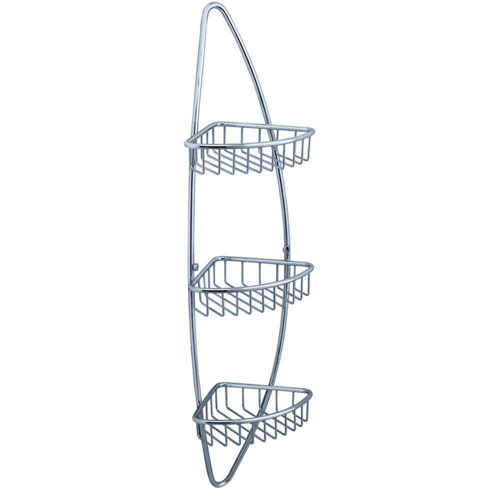 Fresca FAC0105 Modern Magnifico 3 Tier Corner Wire Basket, Chrome