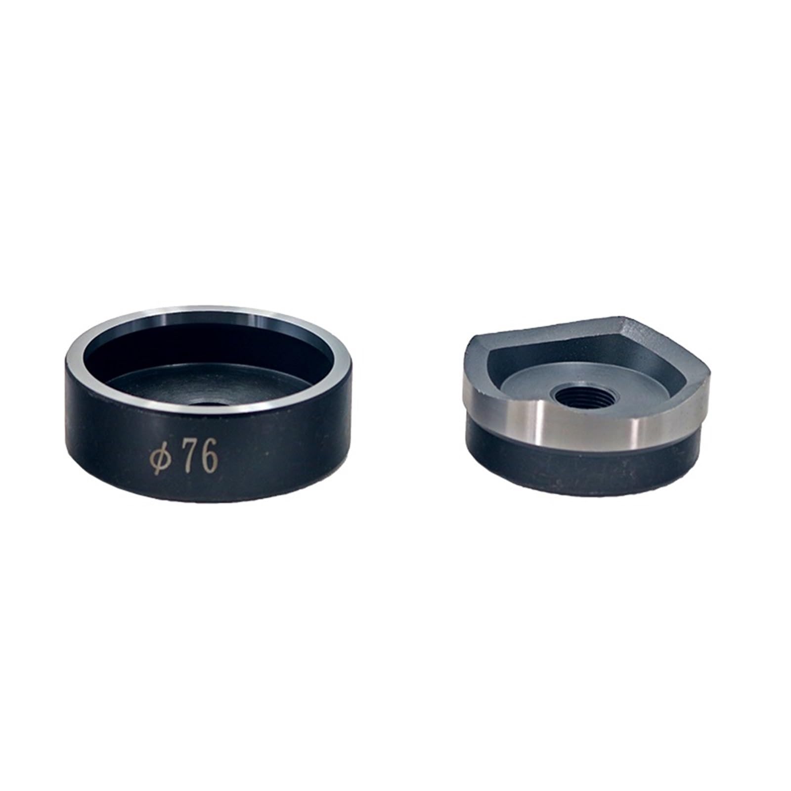 Generico Punzone e Matrice for condotti da 63/76/80/89/101/114 mm for utensile Idraulico SYK-15, Matrice Rotonda, 1 pz.(76mm)