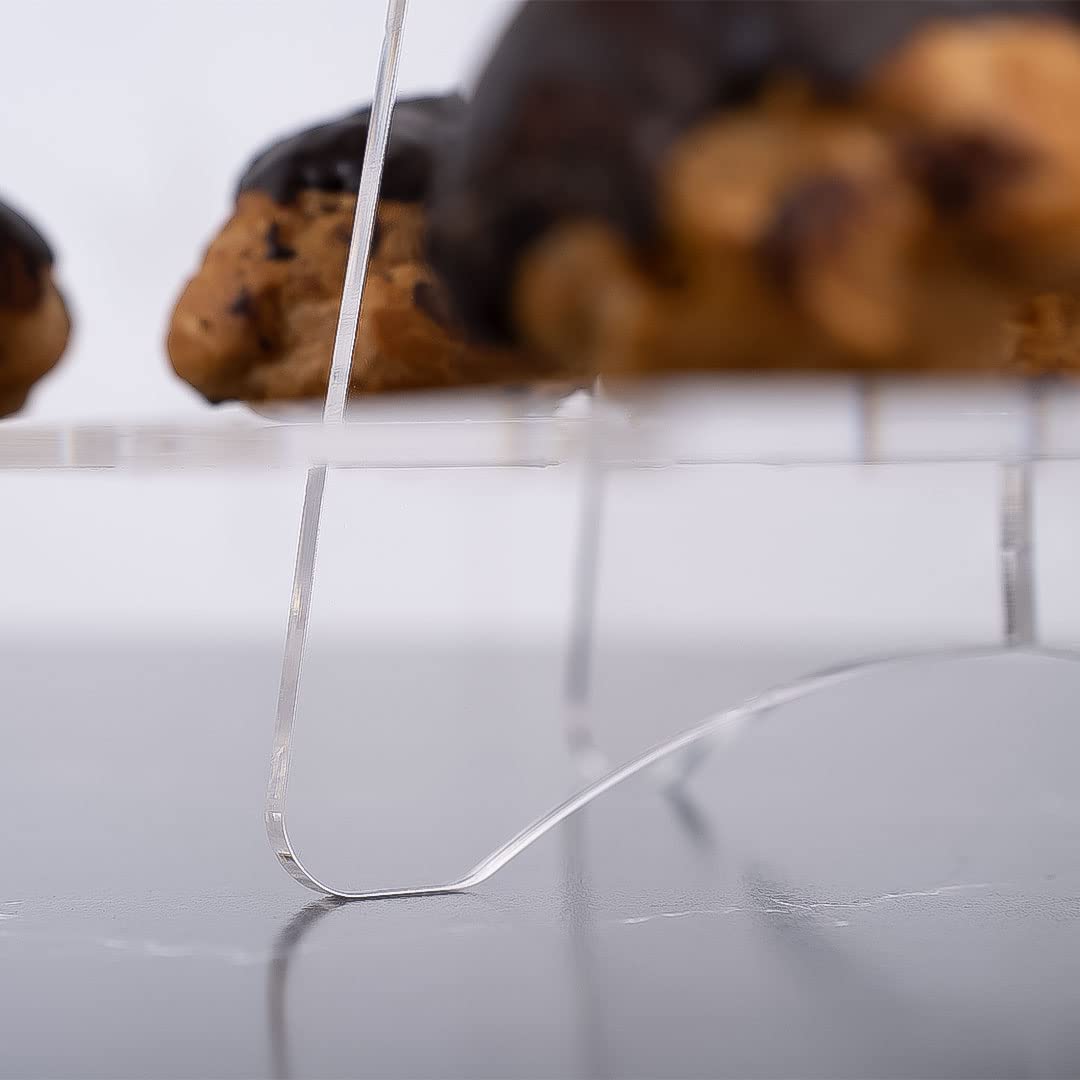 Danieli | Alzatina a 5 Piani per Dolci | Alzata in Acrilico Trasparente Cinque Piani Rotondi o Quadrati. | Alzatine a Piani Porta Frutta e fingerfood. 5 Livelli (Quadrata)