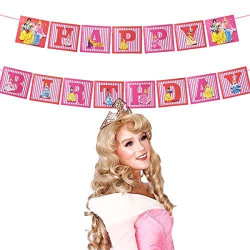Disney Princess Birthday Banner, Disney Princess Theme Party Decoration Supplies, Children's Birthday Party Decoration. #TOP5
