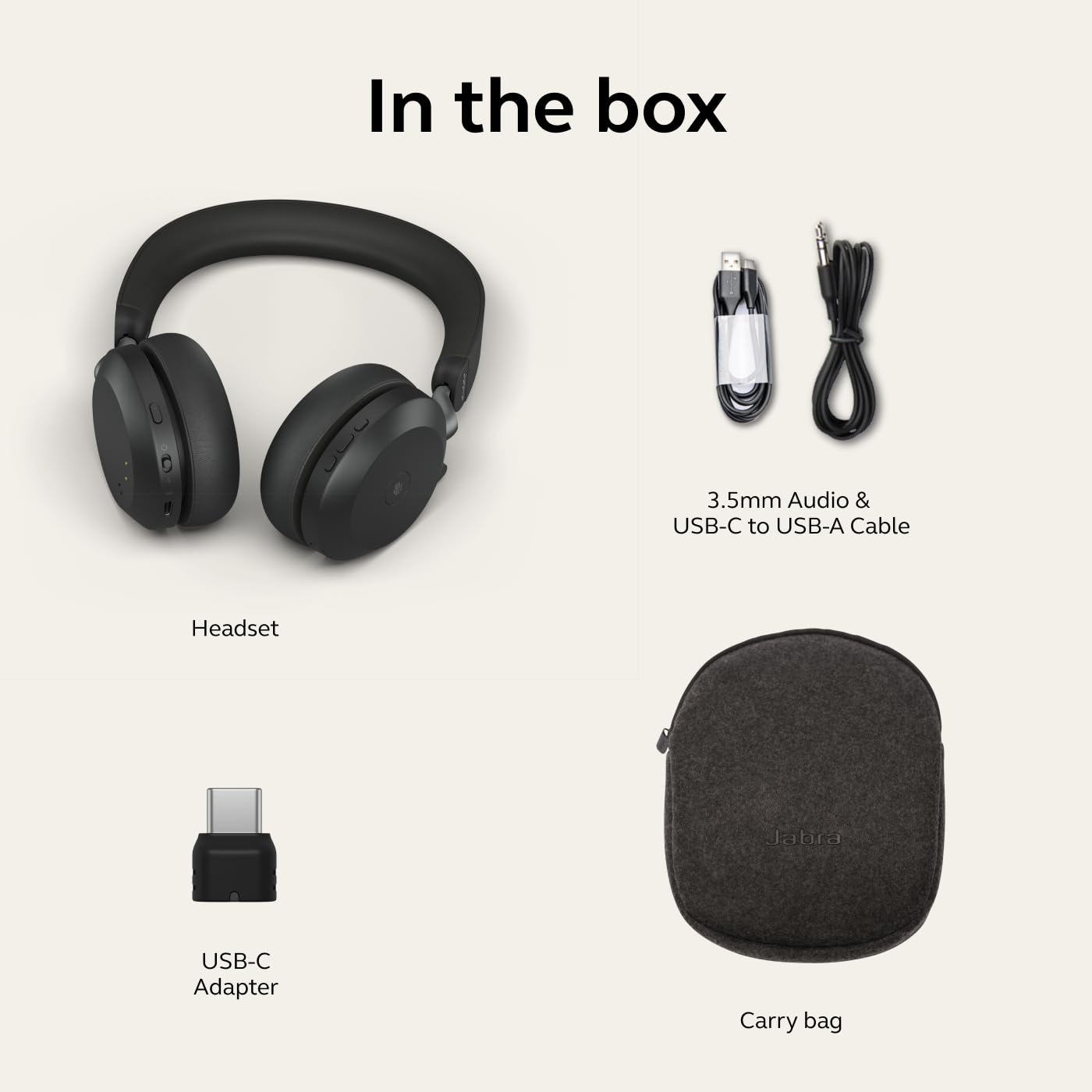 Jabra Evolve2 75 - Squadre USB-C MS - Nero