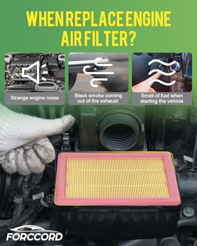 Image of 2-Pack Engine Air Filter Fits for Jeep Compass 2.4L 2017-2025, Renegade 2.4L 2015-2021, Renegade 1.4L 2015-2018 Replacement CA12066 Car Accessories