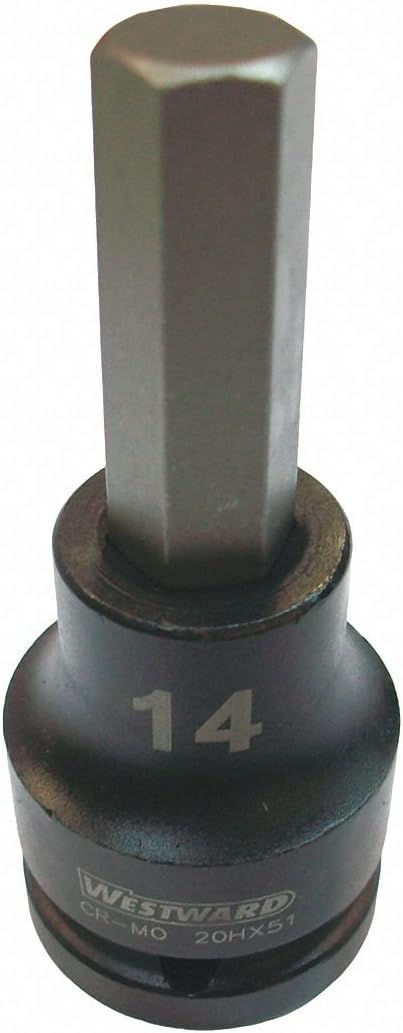 Hex Impact Socket, 3/4 in. Dr, 14mm