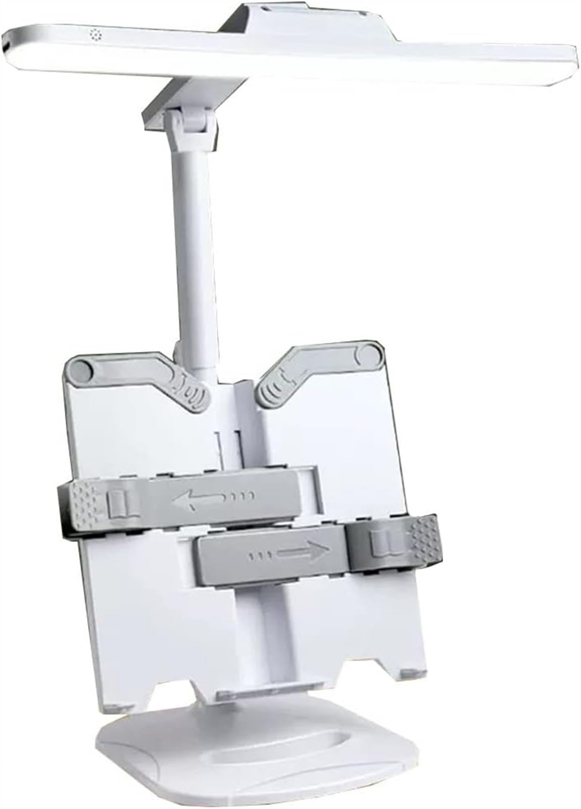 Soporte para libros ajustable, soporte para libros para leer manos libres, soporte portátil para libros de texto con clips de página, soporte para libros de cocina para documentos, libros de músi