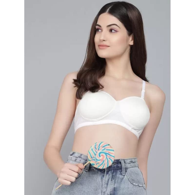 Image of Women's Cotton Lightly Padded Non-Wired T-Shirt Bra Pack of 2 (Reg HC-P2 Multicolor 30)