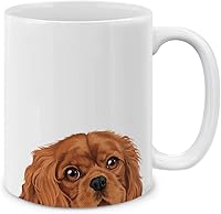 Vista 3 de MUGBREW Cute Winking Golden Retriever - Taza de café de cerámica, 11 onzas