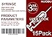 Blunt Tip Food Syringe with Needle - Resin Refilling Glue Lube Liquid Plastic Syringes, 15 Pack-3ml/cc Syringes for Lip Gloss Base Ink Precision Oil Craft Applicator