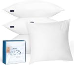 Pillow Covers 18"x18" (Pack of 4, White) , Waterpoof Throw Pillow Covers 18x18 Inch ,Square Pillow Covers, White Pillow Protectors