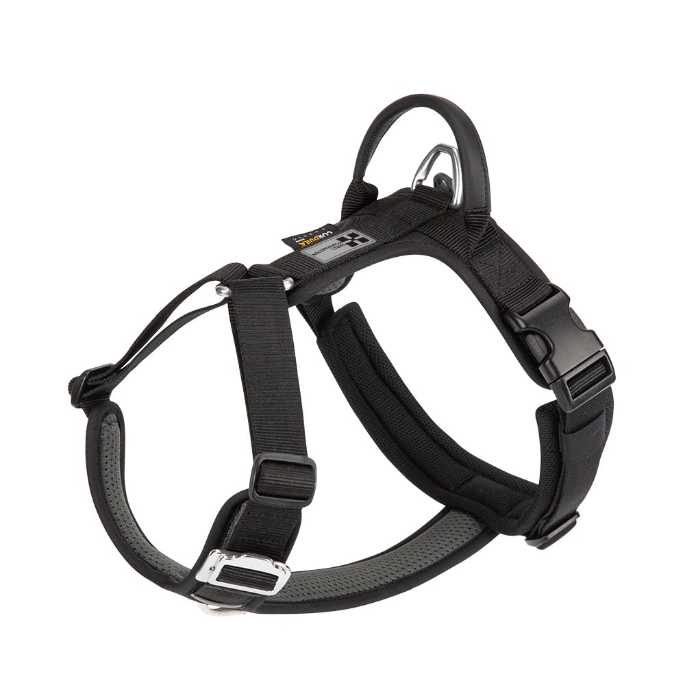 SMALL COMBINATION Dog Harness,Escape Proof Dog Harness,Adjustable Vest with Durable Handle,Outdoor Training Walking,(Black, M)