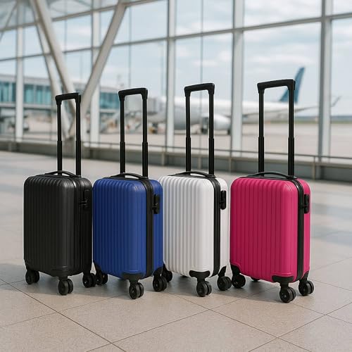 Valise cabine noire 45x30x21,5 cm bagage rigide ABS 4 roues - 4