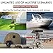 DUANWUS Motorized Jockey Wheel, Portable, 350W Power, Non-Slip Rubber Wheel, for Caravans, Boat Trailers, Horse Trailer