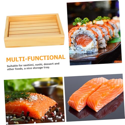 Plato de madera para sushi Cabilock bandeja para servir miniatura 7
